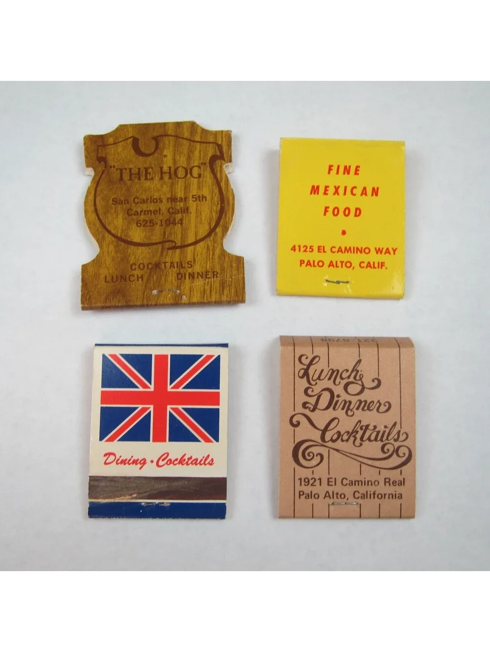 4 Vintage Matchbook Covers Hogs Breath Inn Red Pepper Sir Winston Sundance CA